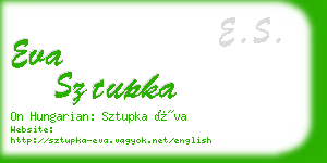 eva sztupka business card